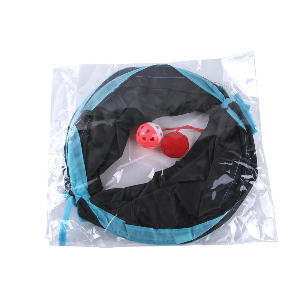 Pet Tunnel: Foldable, breathable, indoor, loud paper, play pass.