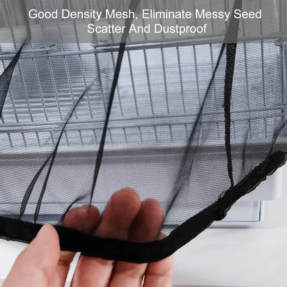 Mesh Bird Cage Cover: Easy-Clean Protector for Pet Birds