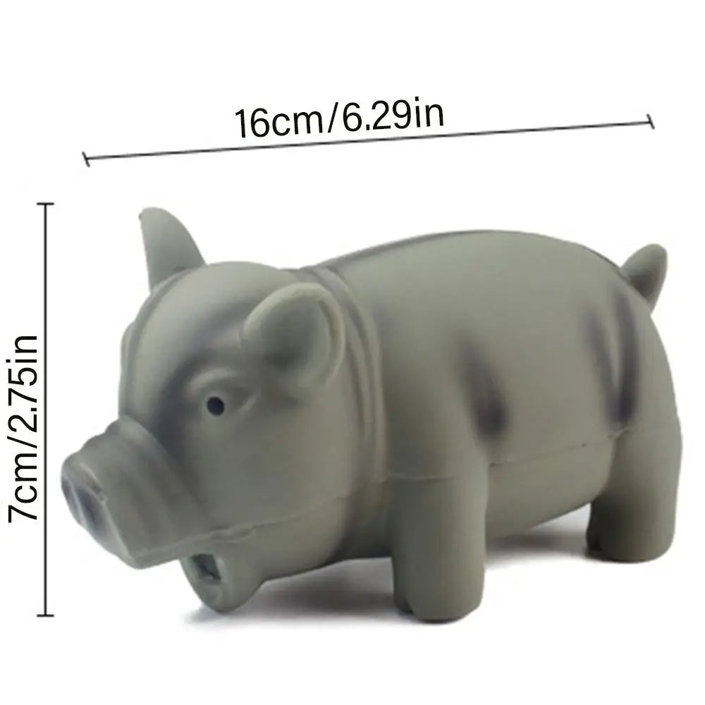 Latex Pig Toy: Grunter Sound Stuffed Chew Toy