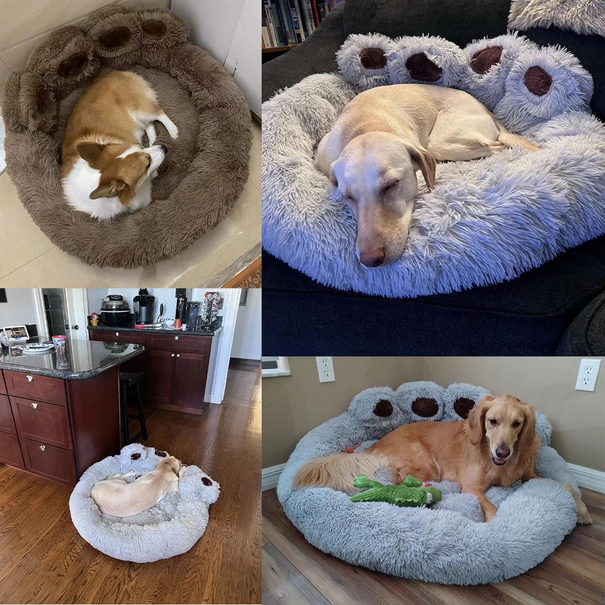 Plush Dog Bed: Luxurious resting spot for large dogs.