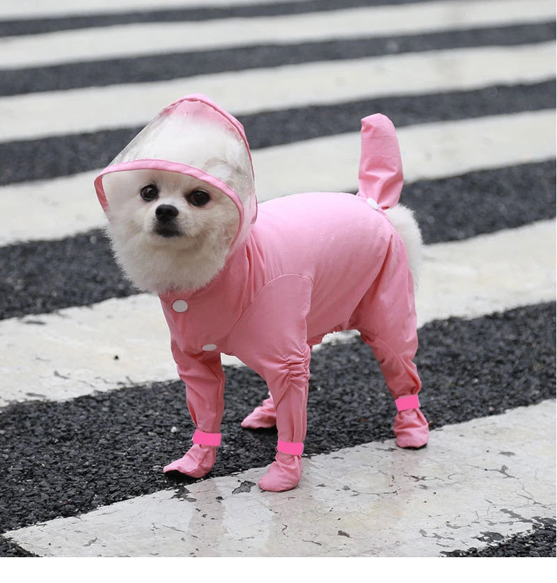 New Style All-inclusive Raincoat: Hood, Waterproof, Boots, Dog Supplies