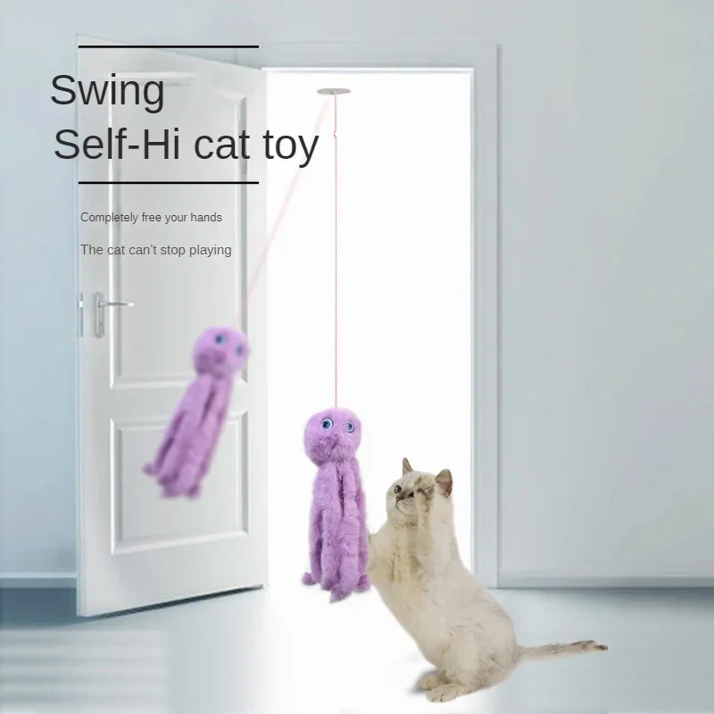 Cat Plush Toy: Retractable octopus toy for cats.