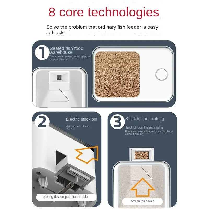 Smart Aquarium Fish Feeder: Convenient Feeding with App Control!