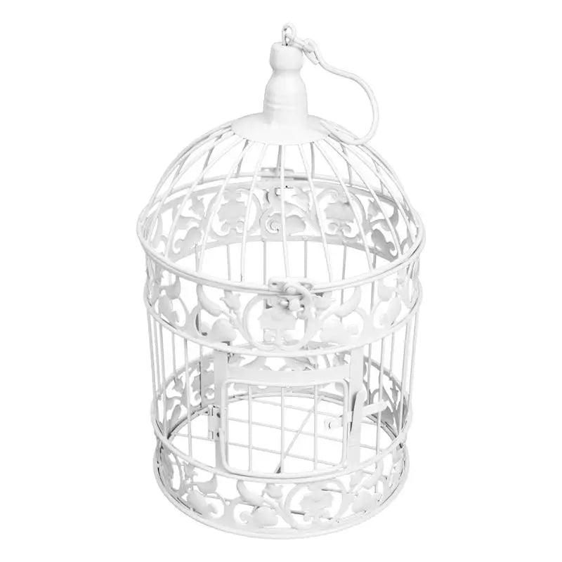 Chic bird cage decor: Vintage-inspired candle holder, stylish home accent.