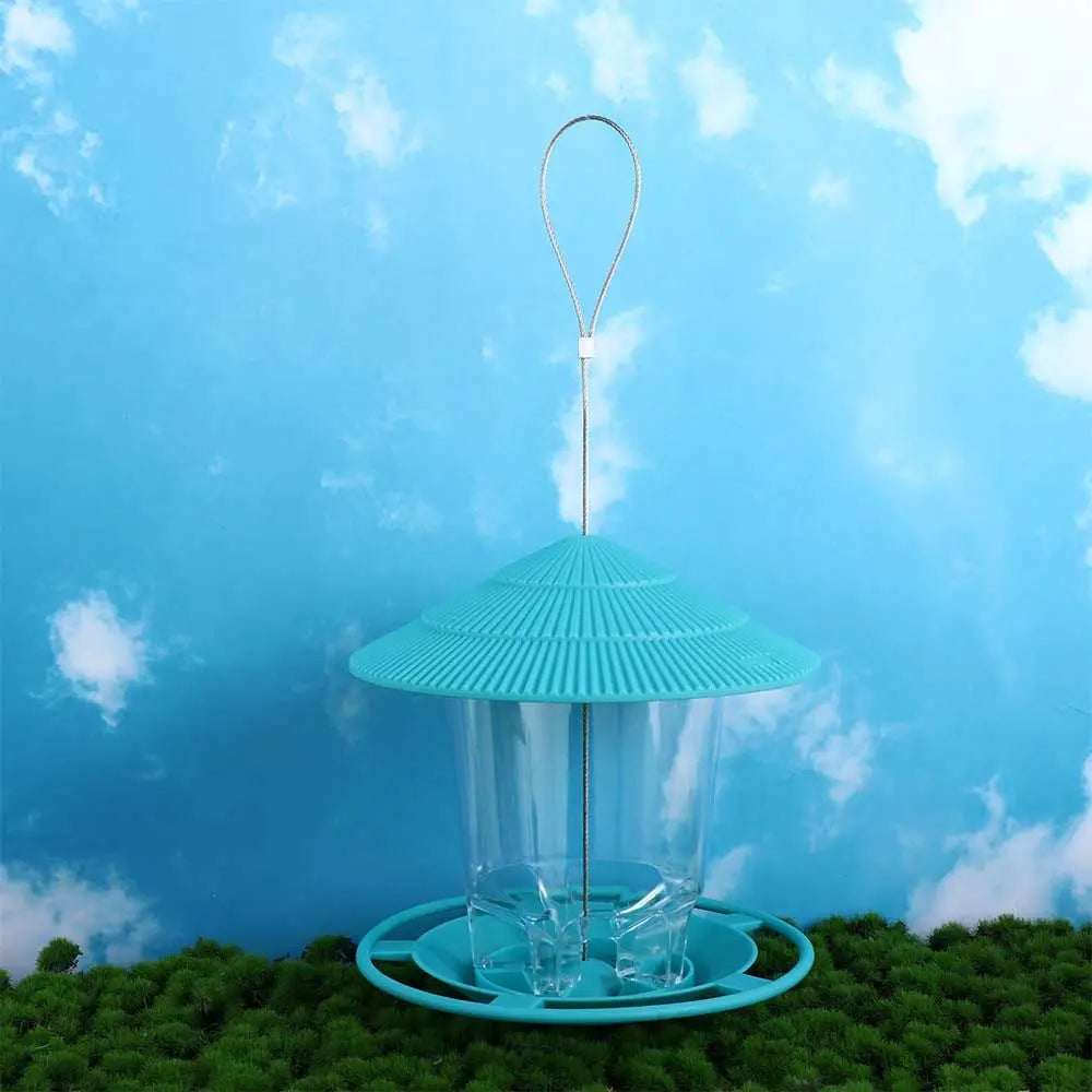 Transparent Bird Feeder: Plastic Hanging Feeder