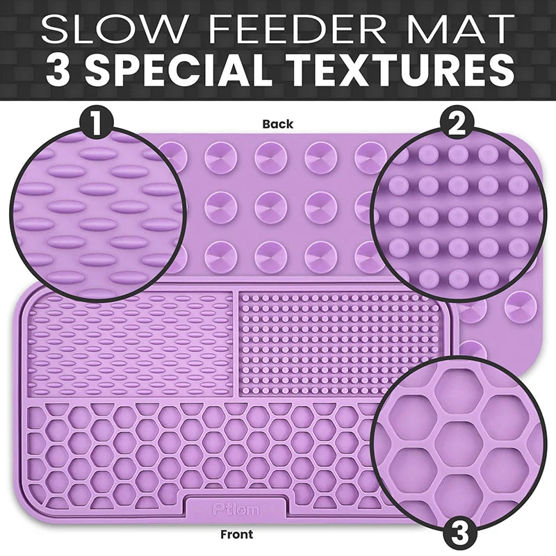 Placemat: Slow Feeding, Silicone, Cats Dogs Feeding Pad, Pet Supplies