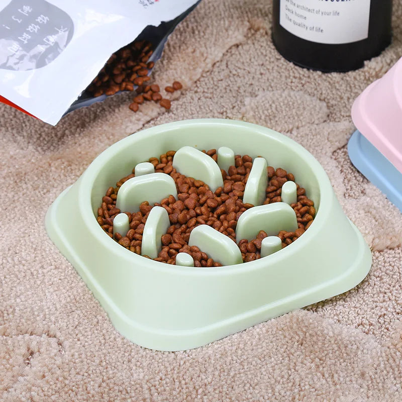 Pet Slow Feeder Bowl: Cat Dog Feeding Bowls, Down Feeders