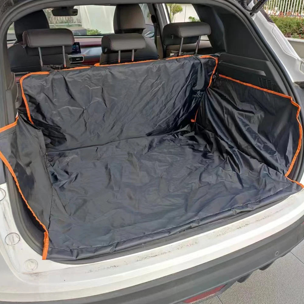 SUV cargo liner: Waterproof cover for pet transportation.