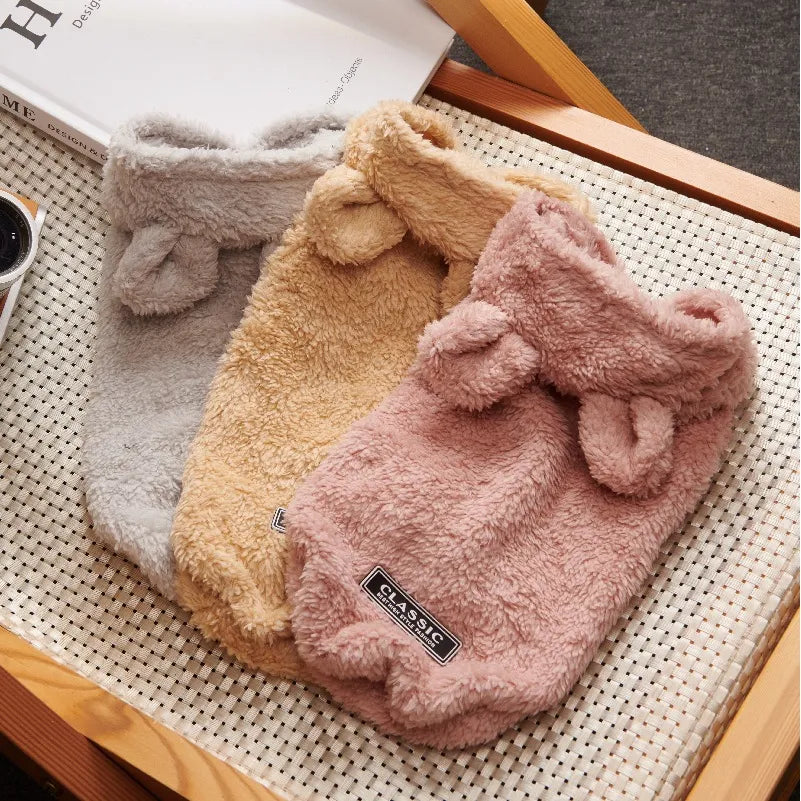 Winter Dog Hoodie: Soft fleece coat for your furry friend.