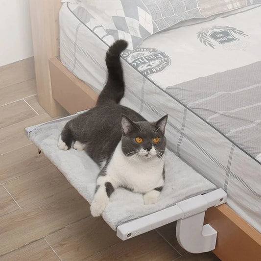 Hanging Cat Bed: Bedside hammock for cats, removable and cozy.