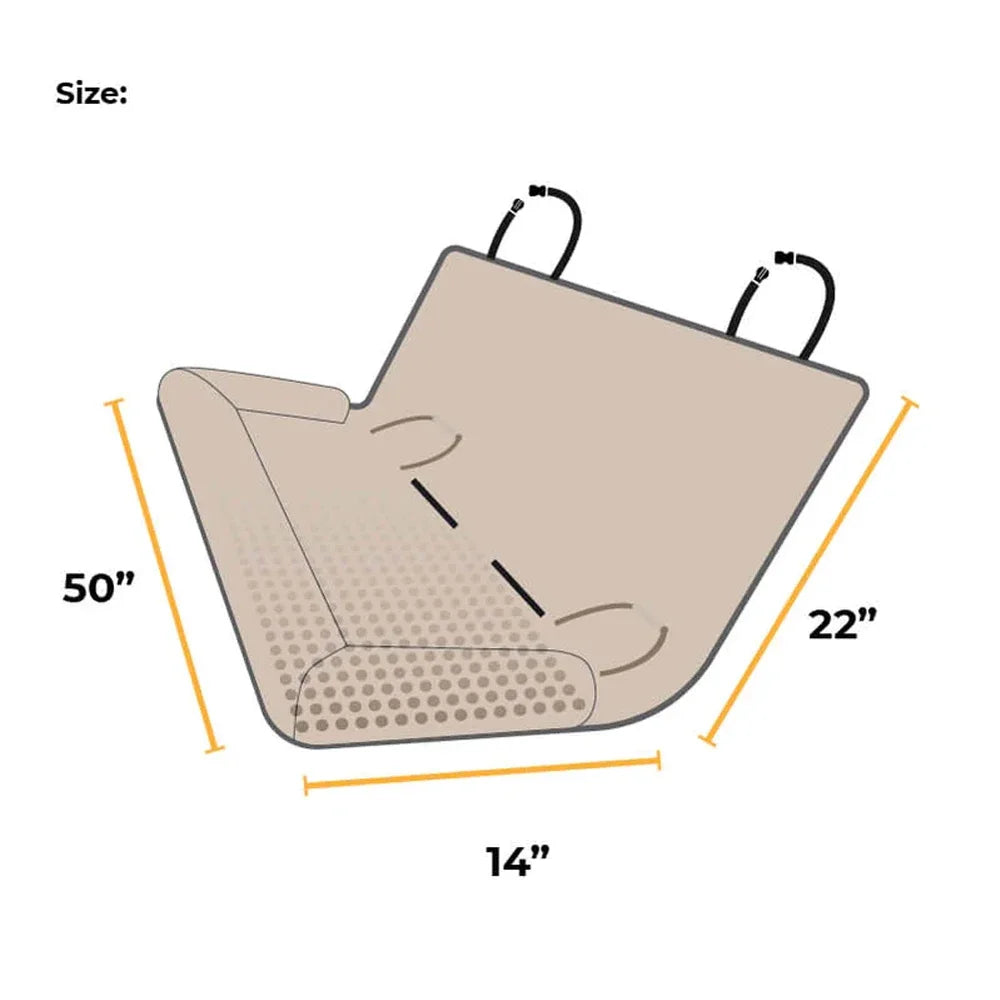 Waterproof Car Seat Cover: Protects car seats, comfortable for pets during travel.