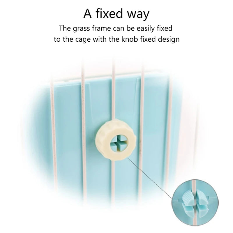 Rabbit Hay Feeder: Double-Use Bowl for Grass and Food.
