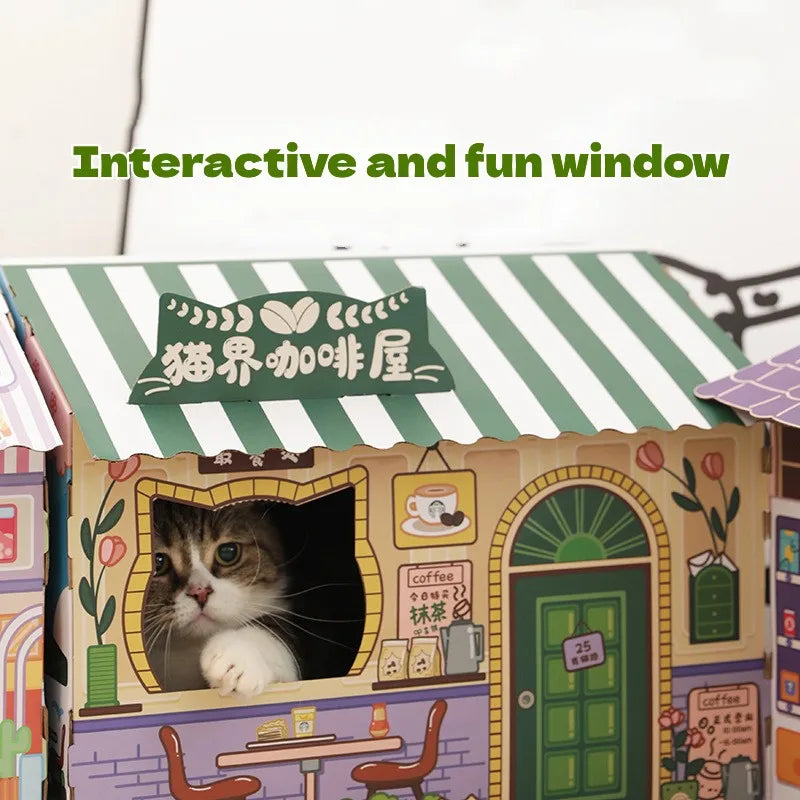 Cat House Bed Toy Scraper: Wear-resistant, Cute Furniture, Pet Supplies