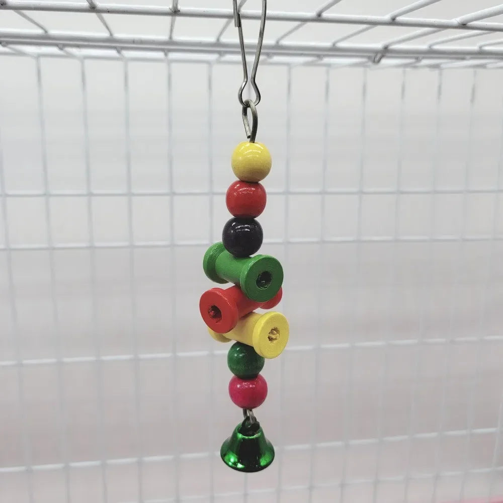 Bird Chew Toy Station: Hanging bell toy for pet birds.
