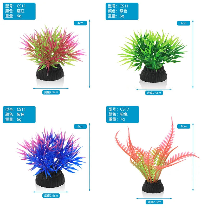 PVC Aquarium Decor: Artificial Leaves for Fish Tank Decoration.