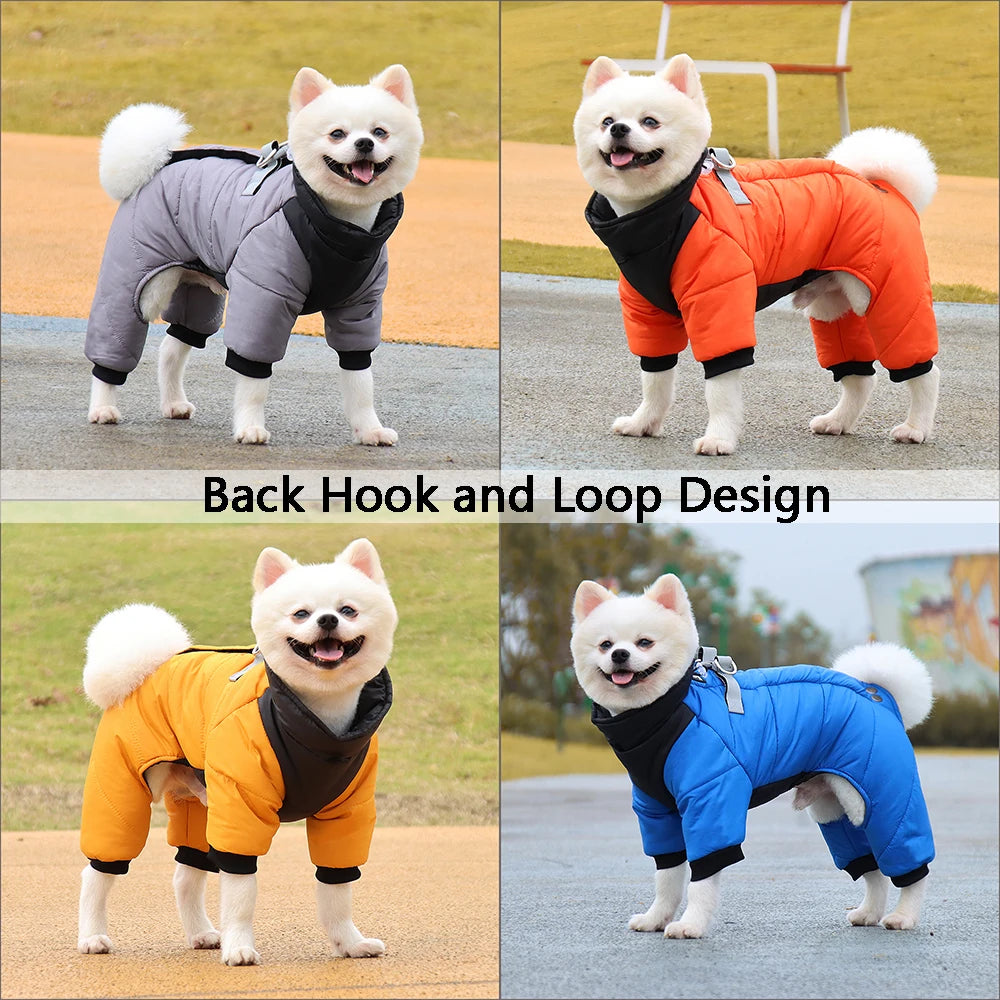 Winter Thicken Dog Jacket: Waterproof coat for small-medium dogs.