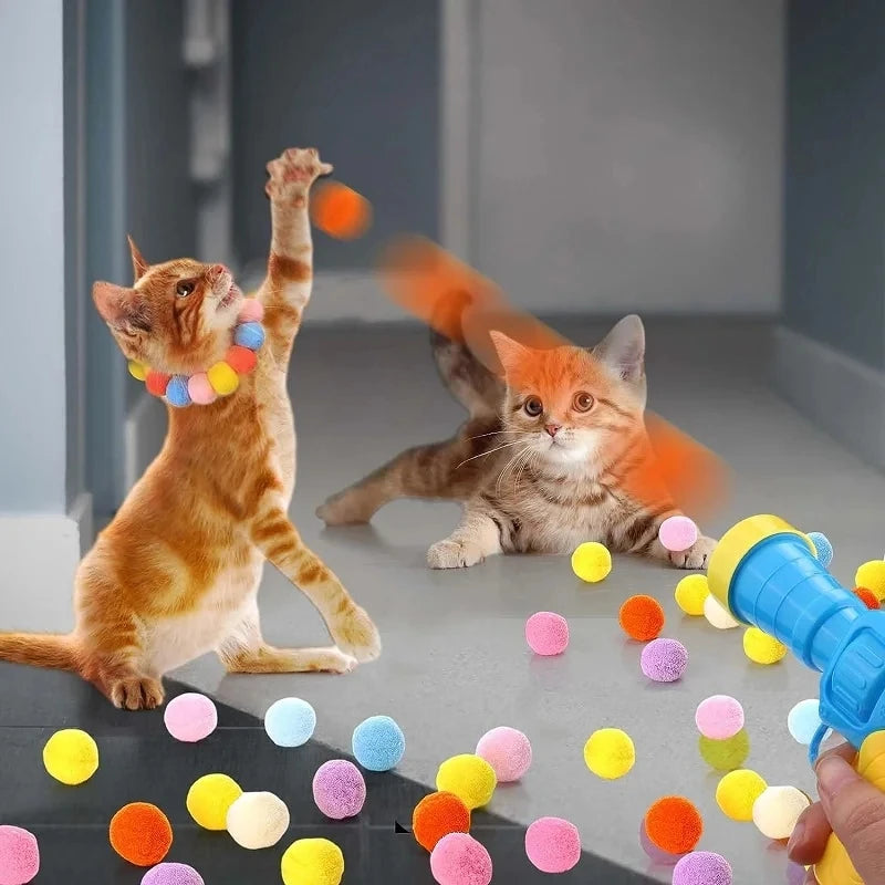 Training Cat Toy: Stretch plush ball toy for cats.