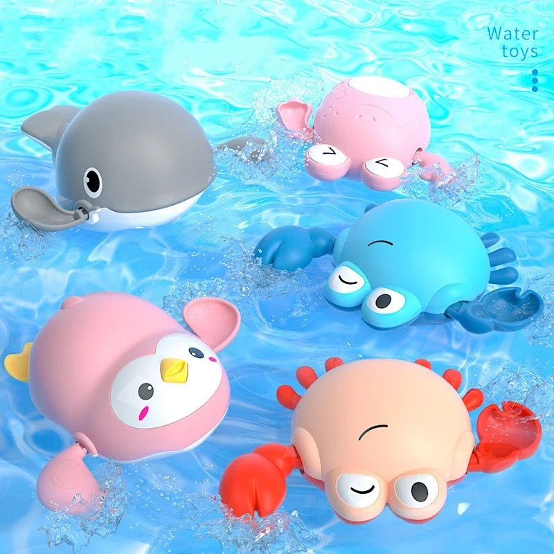 Summer bath toys: Clockwork dolls for kids' bathtub fun.