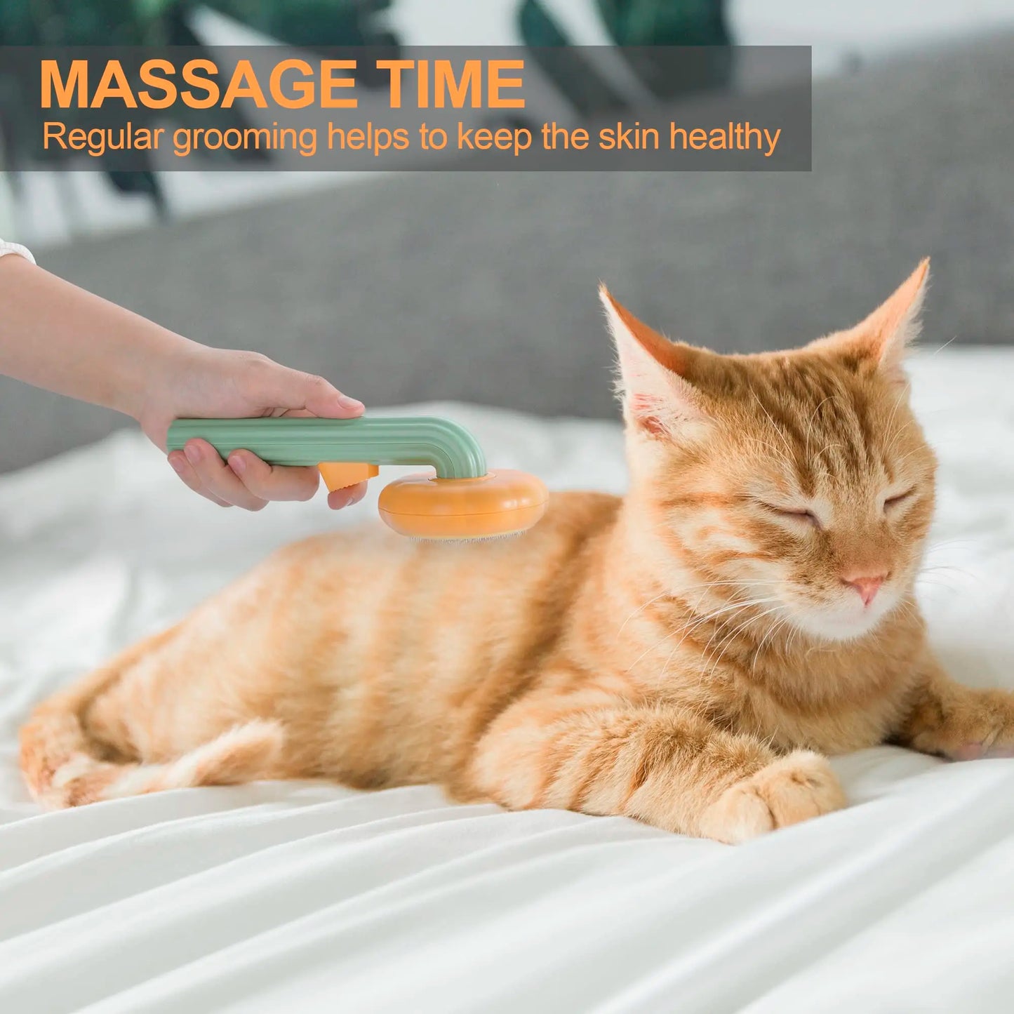 Pumpkin Brush: Self-Cleaning Slicker Brush, Removes Mats, Tangled Hair