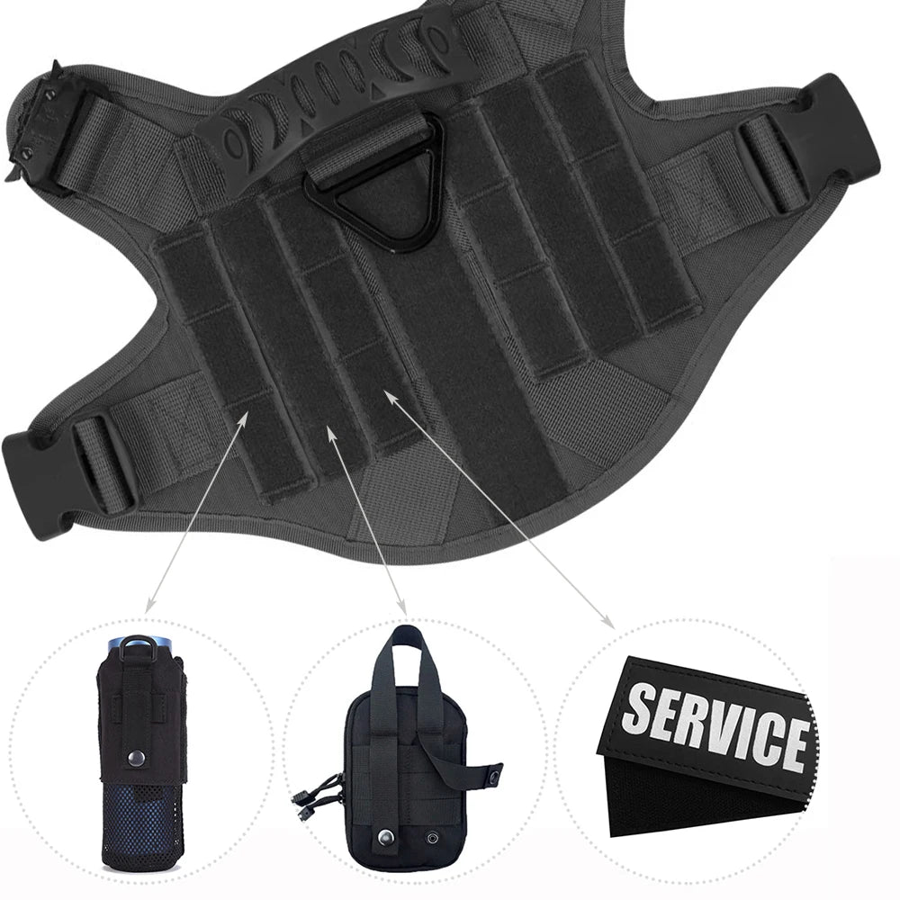 Dog Harness Leash Set: German Shepherd Training Vest, All Breeds.