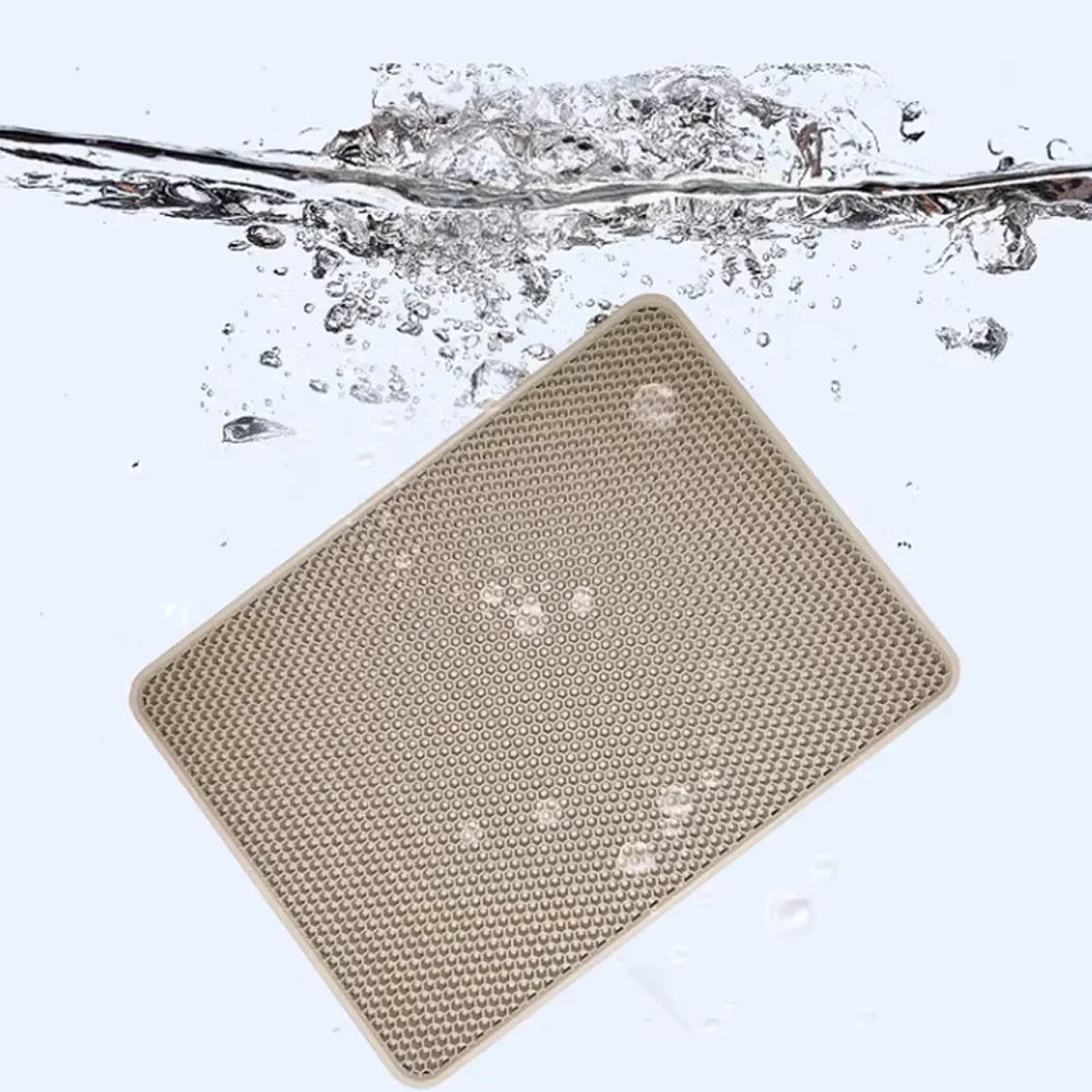 Waterproof EVA Litter Box Mat: Non-slip, washable pad.