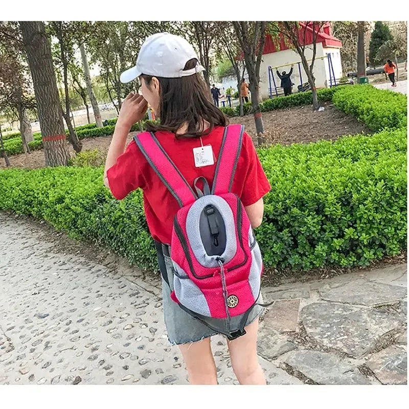 S Pet Dog Carrier: Portable backpack for outdoor adventures.