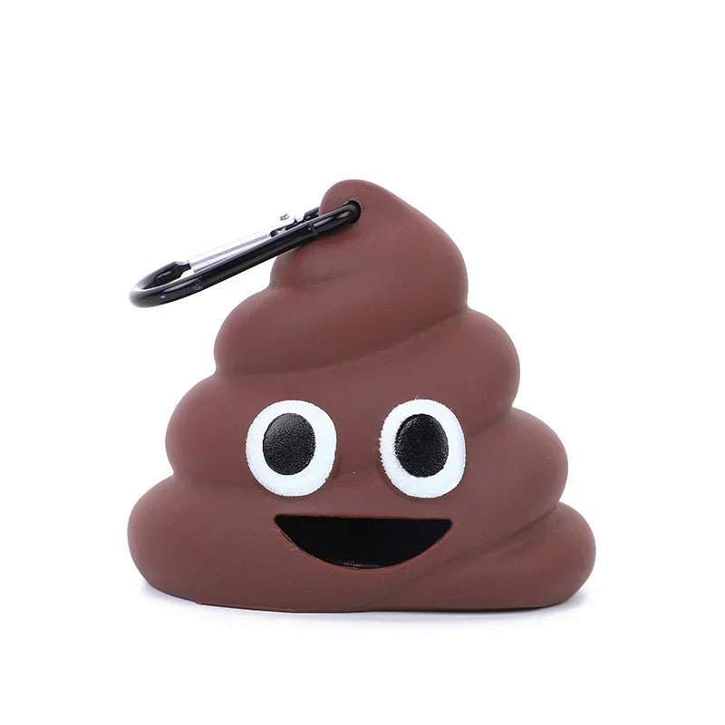 Waste Bag Dispenser: Silicone, Poop-shaped Storage, Pet Cleaning.