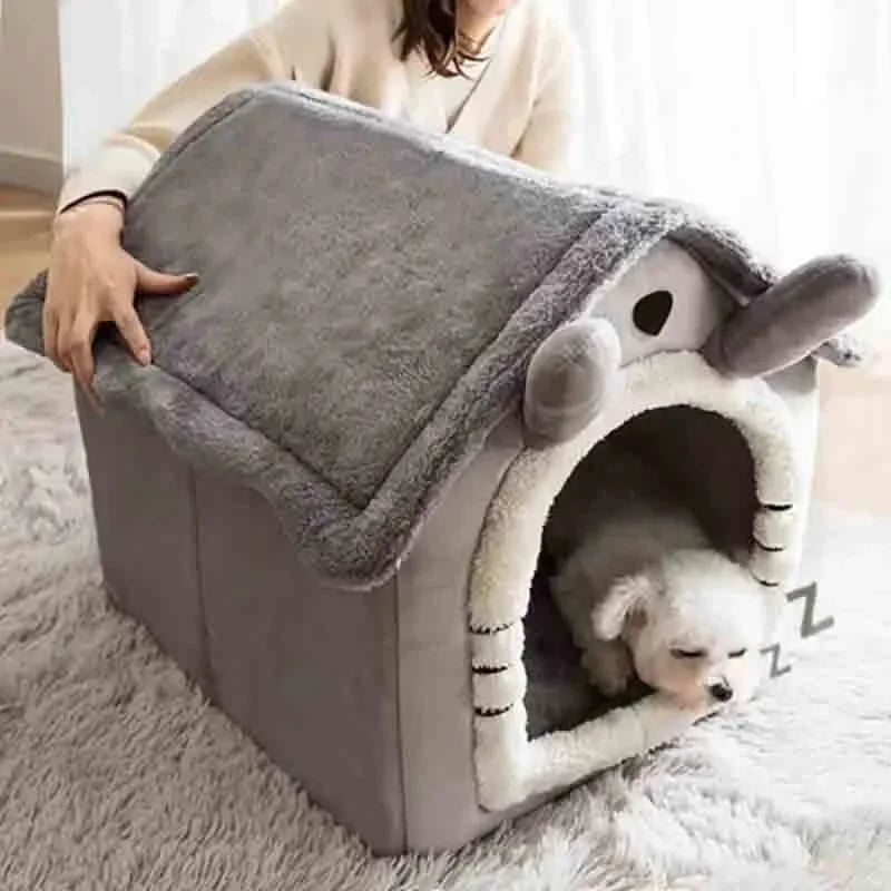 Warm Dog House Tent: Soft bed tent for pets, suitable for all sizes.