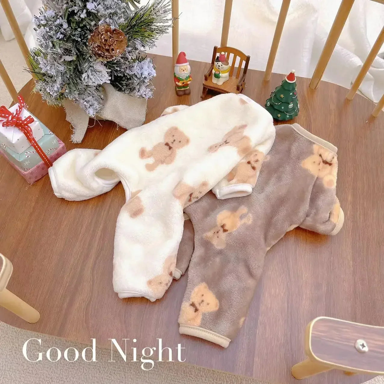 Plush Jumpsuit: Warm, Sweet Pajamas, Cute Clothes for Dogs Cats