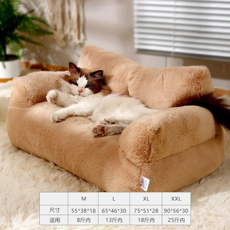 Sofa Bed: Plush, washable, warm, thicken cushion, comfortable, cat furniture.