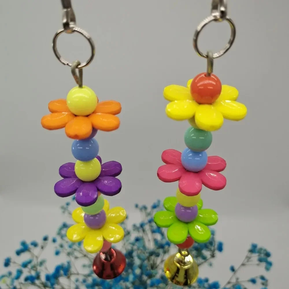 Bird Chew Toy Station: Hanging bell toy for pet birds.