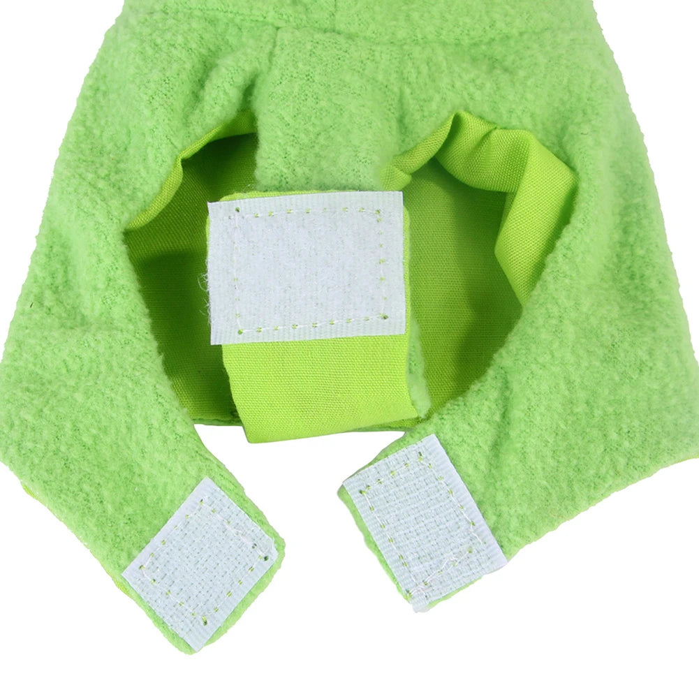 Cute Frog Pet Clothes: Soft coat for parrots, ideal for cosplay.