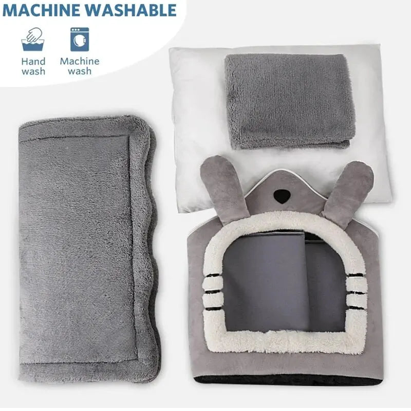 Warm Dog House Tent: Soft bed tent for pets, suitable for all sizes.