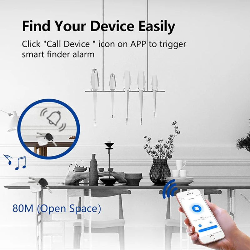 Tuya Smart Tag: Anti-lost alarm for phone, keys, pets.