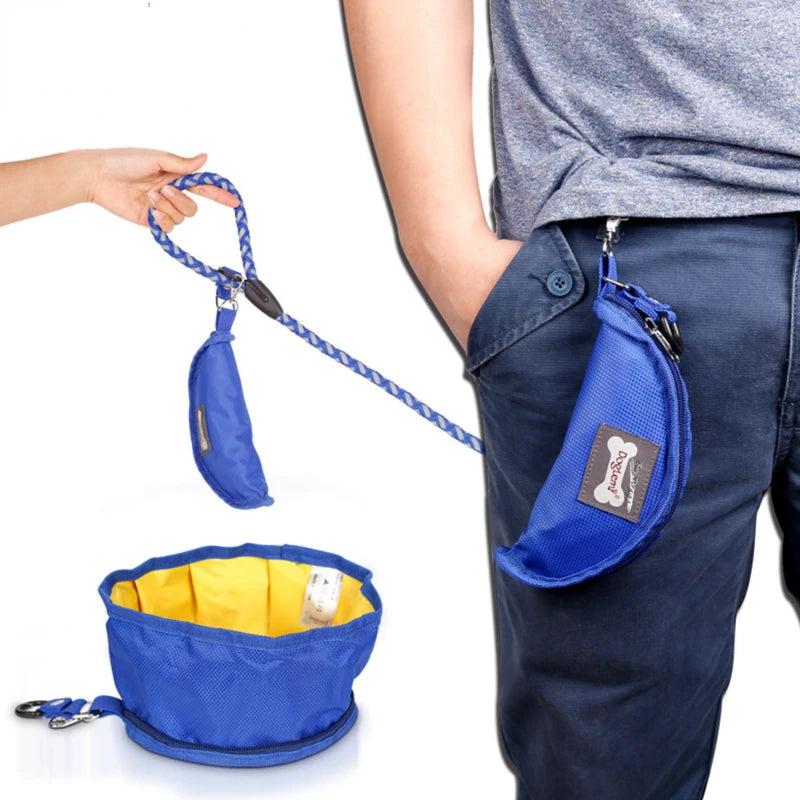 Collapsible Pet Bowl: Water, Food Feeder, Outdoor Portable Dish.