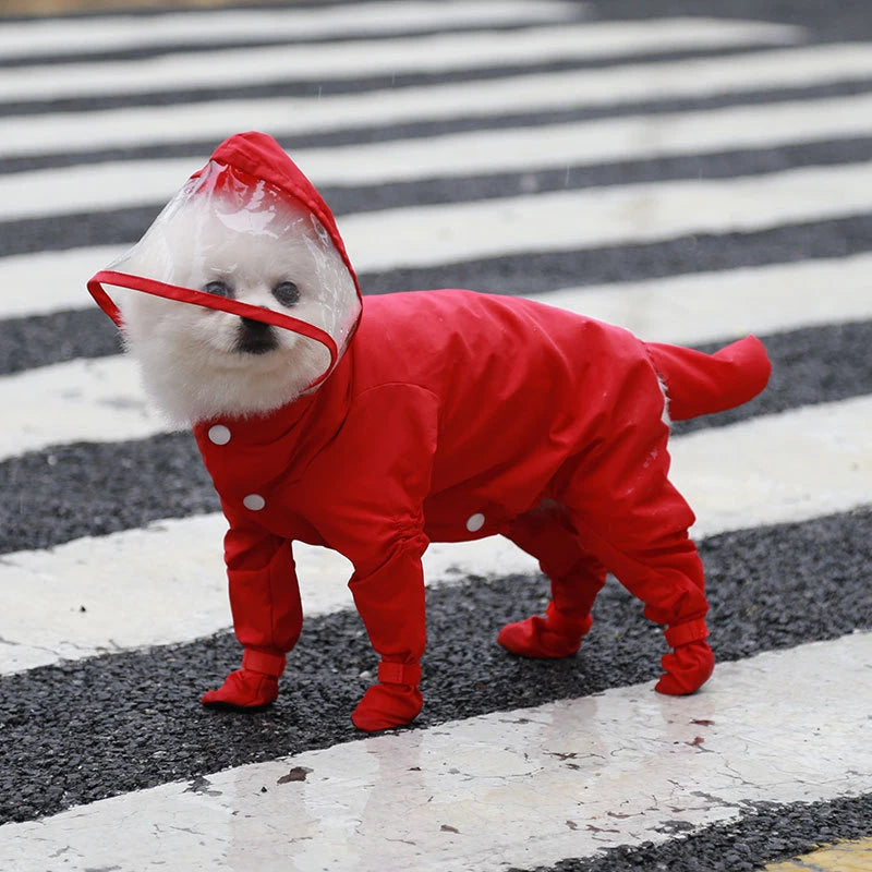 New Style All-inclusive Raincoat: Hood, Waterproof, Boots, Dog Supplies