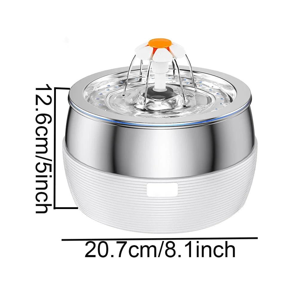 Stainless Steel Pet Fountain: Ensure Your Pet's Hydration!