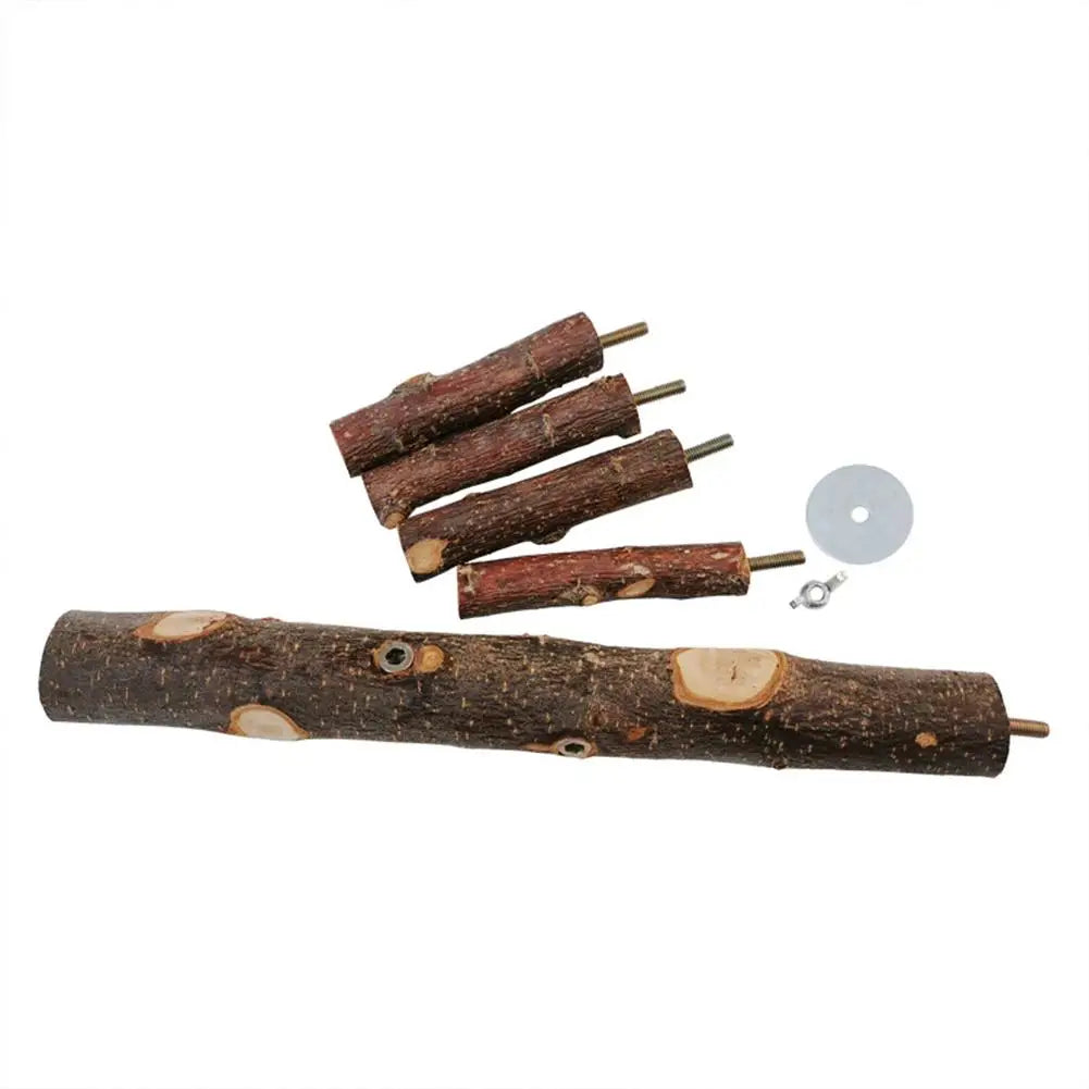 Parrot Bird Wood Stand Pole Toy: Habitat Decor, Supplies