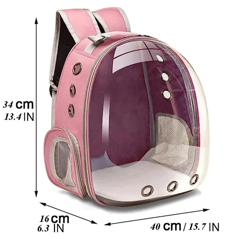 Transparent Pet Backpack: Travel in Style with Your Pet!