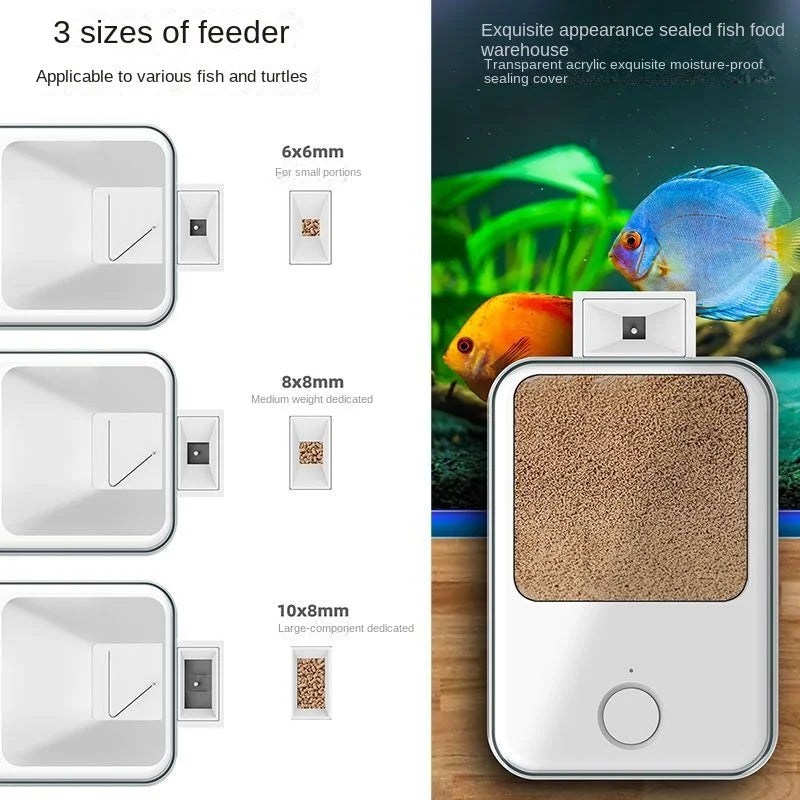 Smart Aquarium Fish Feeder: Convenient Feeding with App Control!
