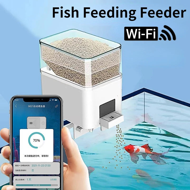 Smart Aquarium Fish Feeder: Convenient Feeding with App Control!