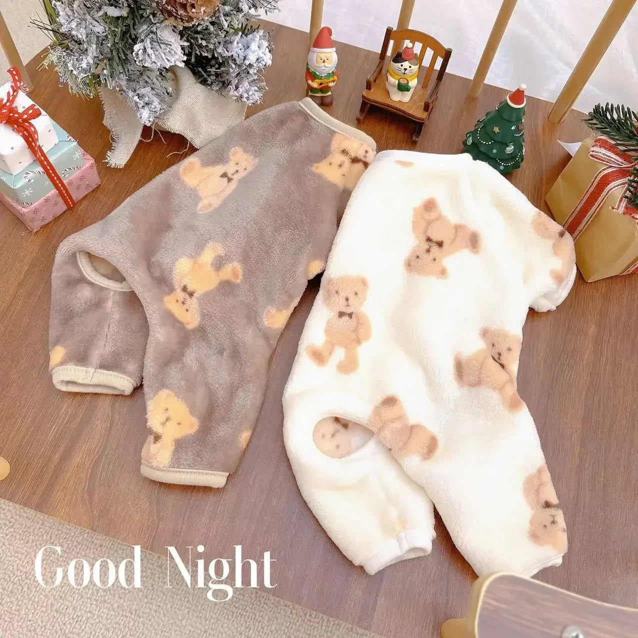 Plush Jumpsuit: Warm, Sweet Pajamas, Cute Clothes for Dogs Cats