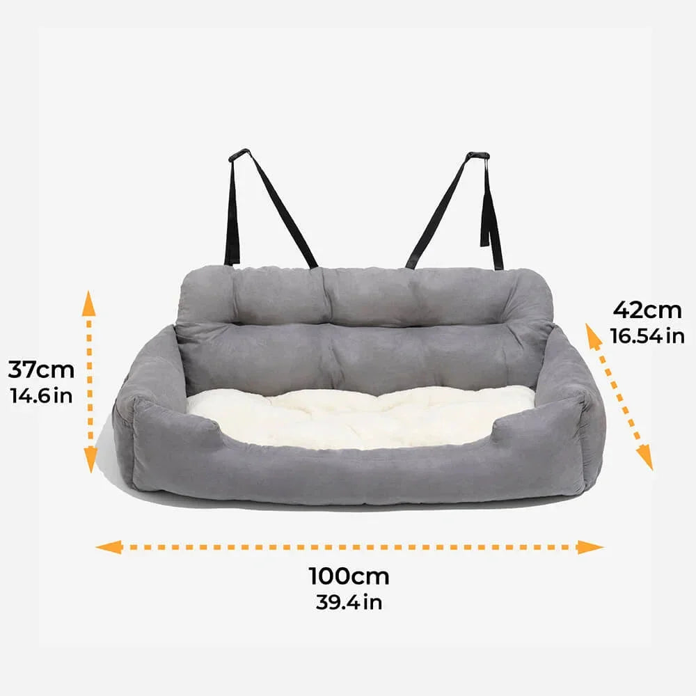 Travel dog car seat: Safety bed for large dogs and cats.