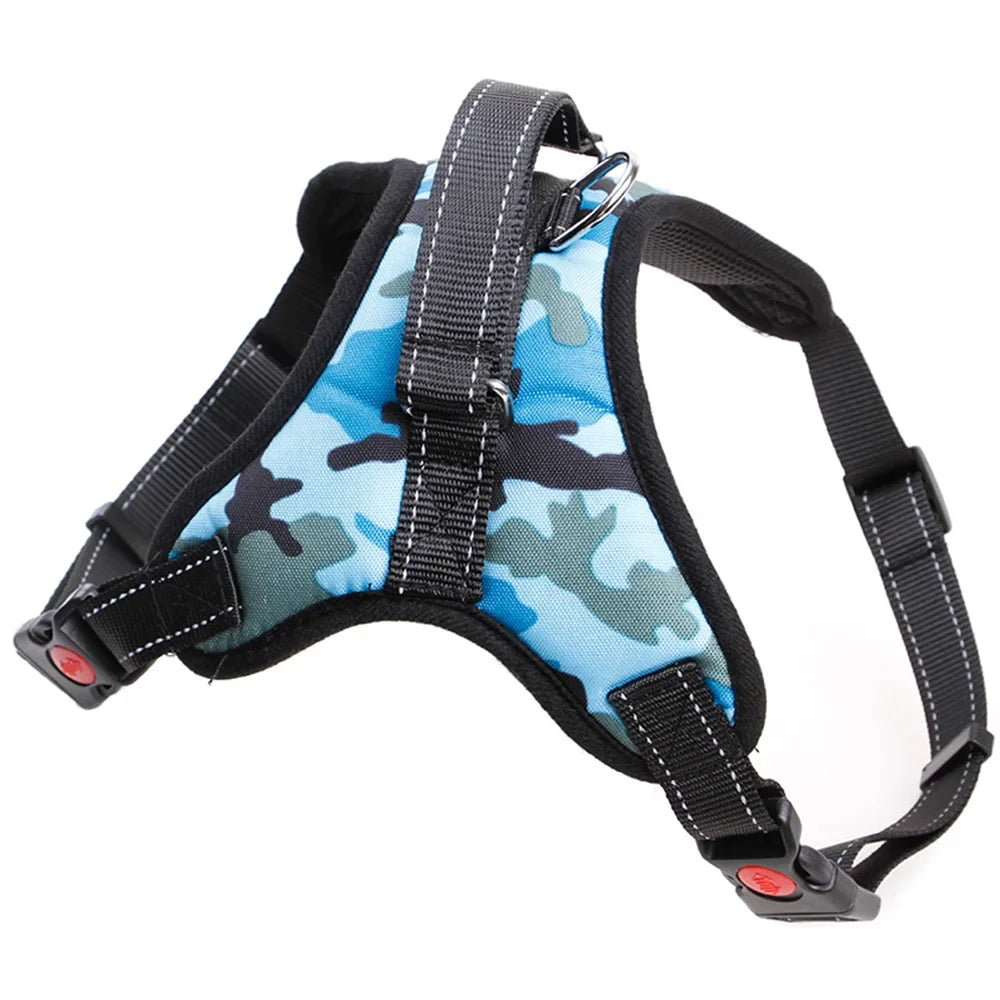 Reflective Dog Vest : Adjustable harness with patches for dogs.