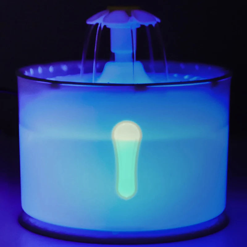 Pet Cat Water Fountain Dispenser: Activated carbon filters, LED Automatic Feeder.