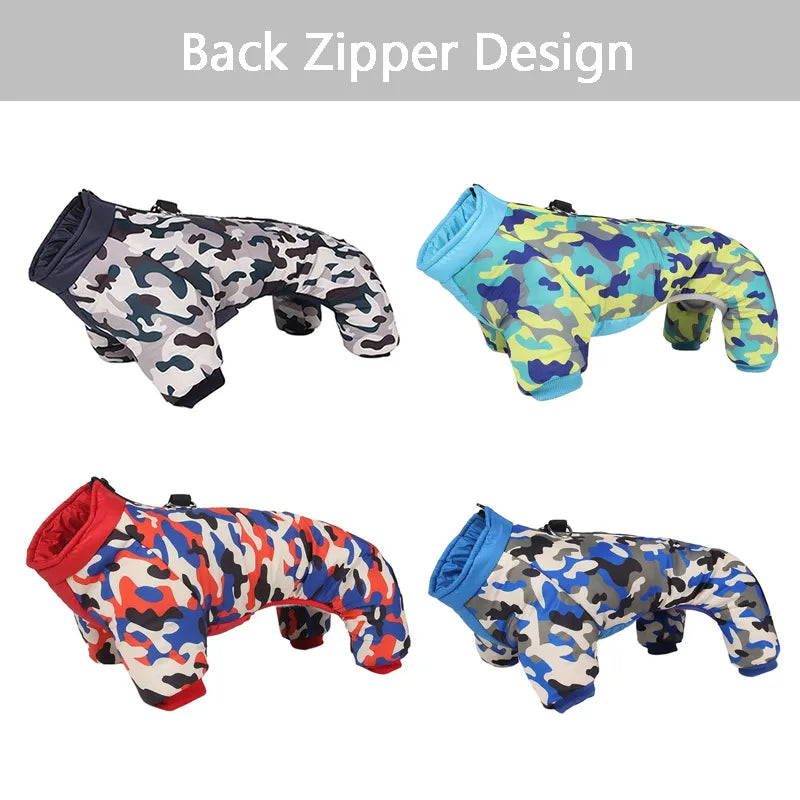 Winter Thicken Dog Jacket: Waterproof coat for small-medium dogs.