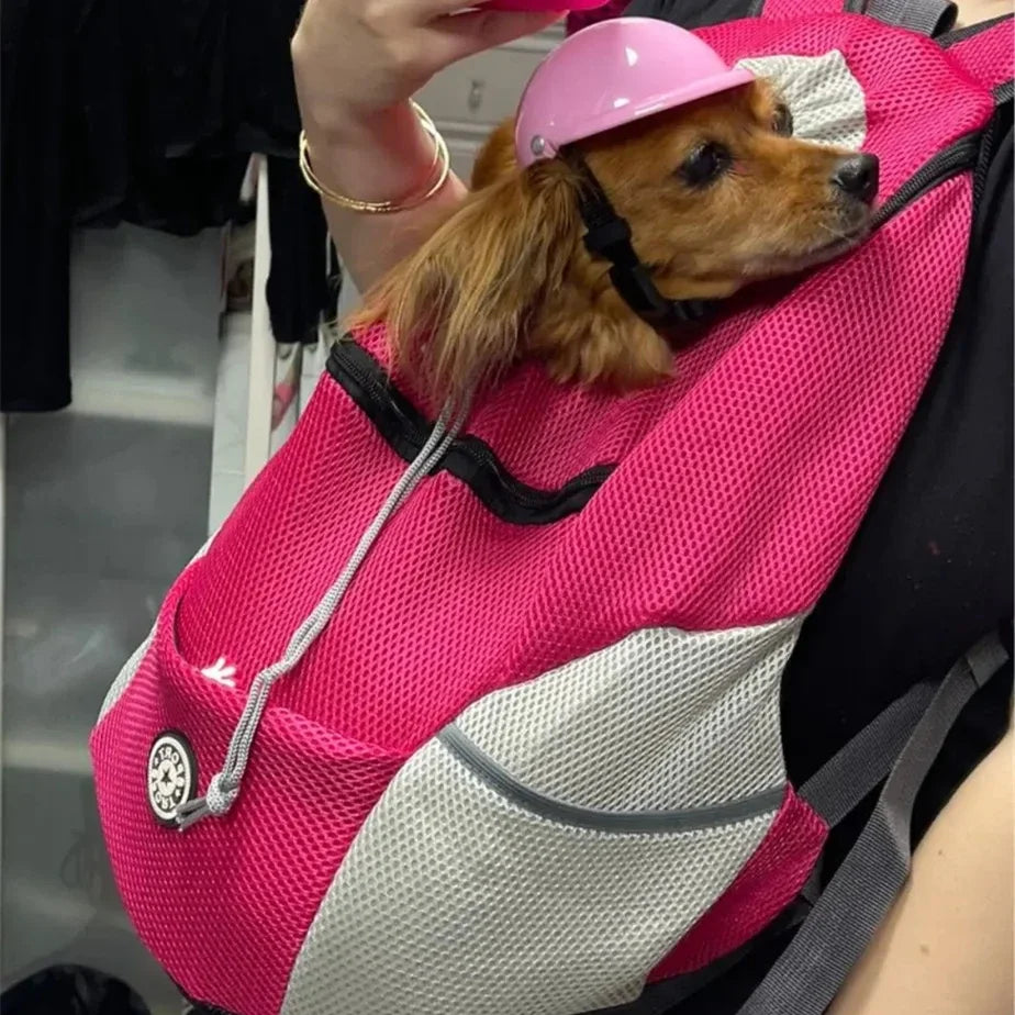 S Pet Dog Carrier: Portable backpack for outdoor adventures.