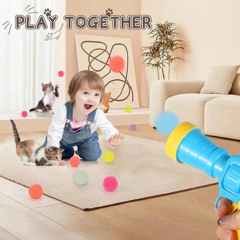 Training Cat Toy: Stretch plush ball toy for cats.