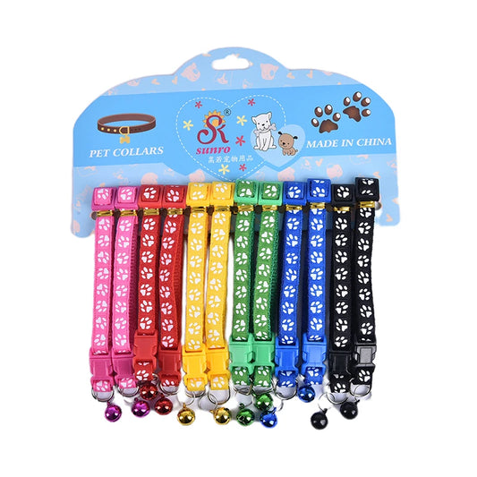 Sparkling Paw Print Cat Collars: Luxury Accessories for Felines