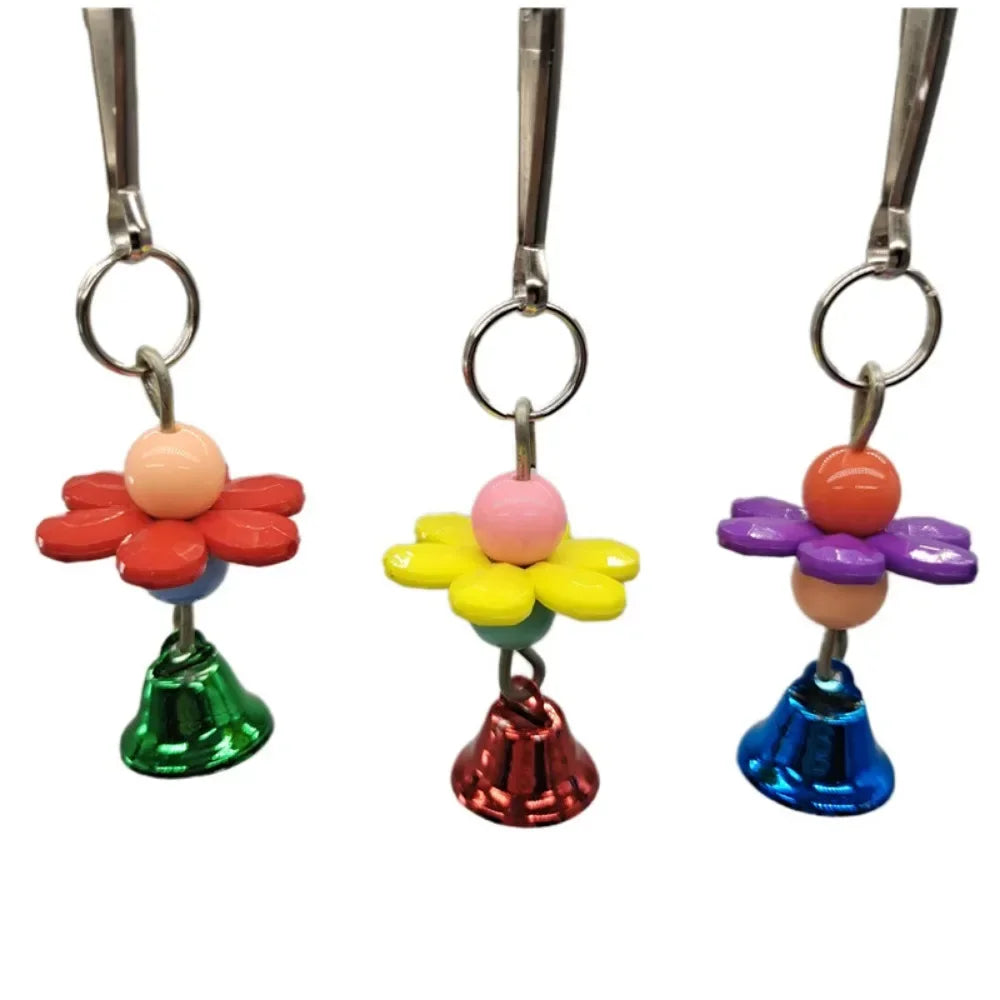 Bird Chew Toy Station: Hanging bell toy for pet birds.